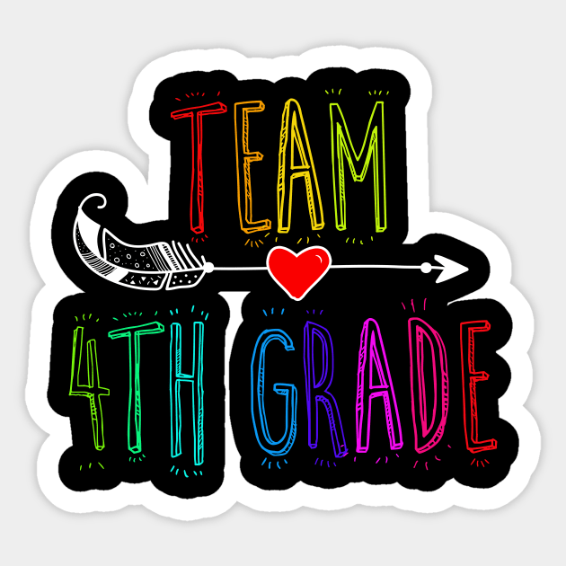 Team 4th Grade Tribe Heart Funny Last Day Of School Sticker by klausgaiser